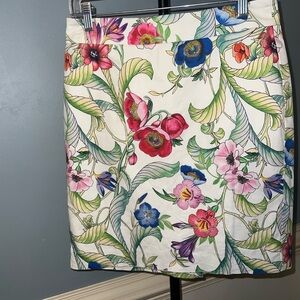Ann Taylor Multicolor Floral Pencil Skirt petite 4